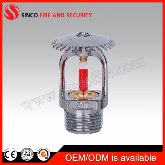 Ampoule en verre à paroi latérale verticale Pedent, fabrication directe, têtes de gicleurs d'incendie dissimulées Esfr avec cadre de protection en plastique